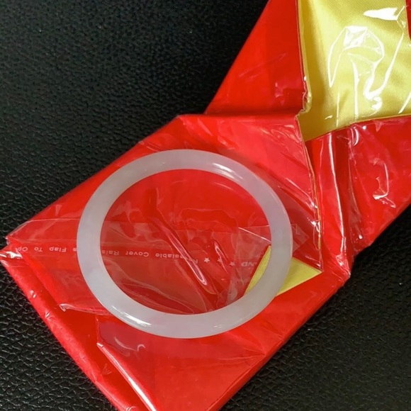 Certified Myanmar natural untreated icy jadeite bangle bracelet 53mm - Picture 9 of 12